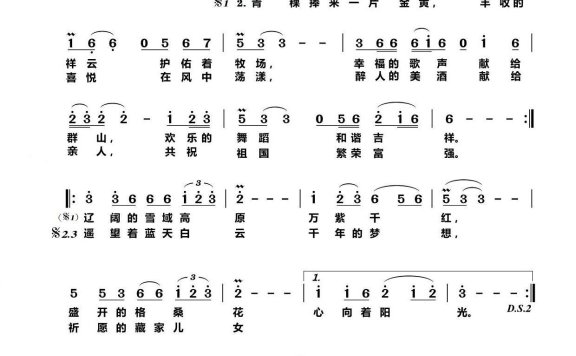 心向阳光（张也演唱 亦弛记谱） - 乐谱