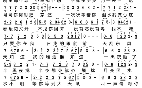 等你多少回（王二妮演唱） - 乐谱