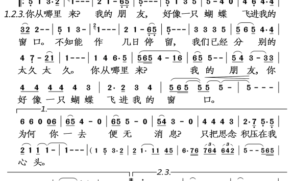思念（毛阿敏演唱） - 乐谱