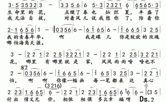 怎能不牵挂（烟卷蔓延演唱） - 乐谱