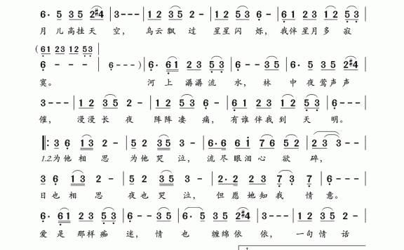 相思相思（张小英演唱） - 乐谱
