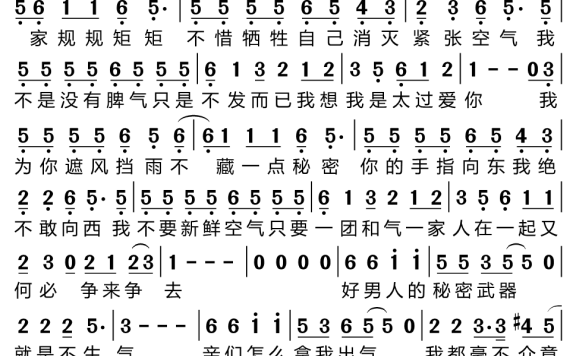 好男人的秘密武器（电视剧《金太狼的幸福生活》主题曲） - 乐谱