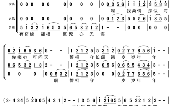 我怎能离开你(梦之旅组合演唱) - 乐谱
