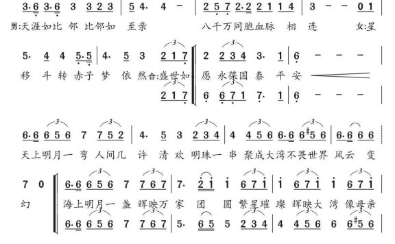 大湾（韩磊、盛梅演唱） - 乐谱
