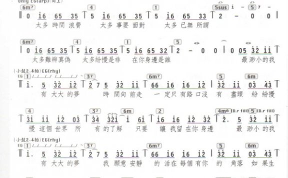 让我留在你身边乐谱-陈奕迅