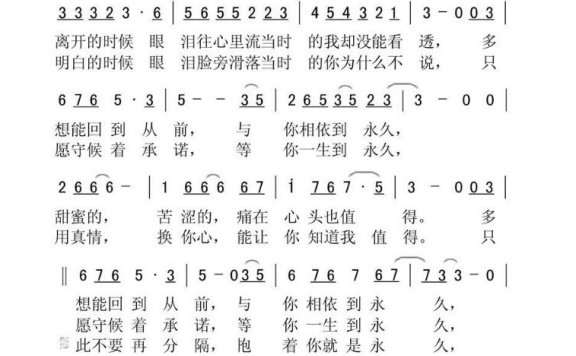 歌手-今生有你就值得