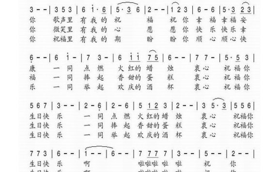 歌手-祝你生日快乐