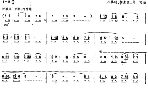 谁不说俺家乡好（电影《红日》插曲） - 乐谱