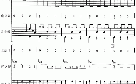 独角戏(华尔兹、电声乐队总谱) - 乐谱