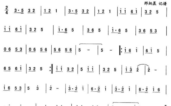 东北秧歌曲谱：斗蛐蛐（二人转伴奏谱） - 乐谱