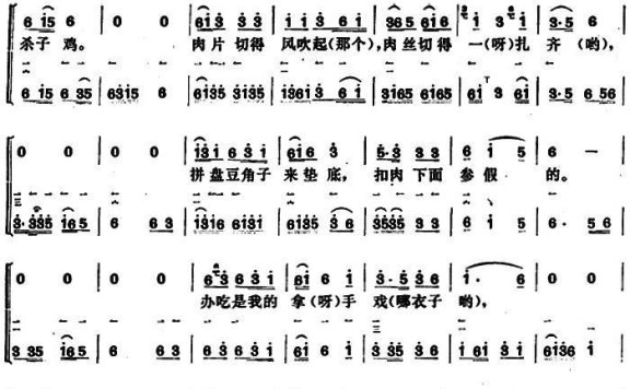 《野鸭洲》秋二嫂唱段：帮我的表弟办酒席 - 乐谱