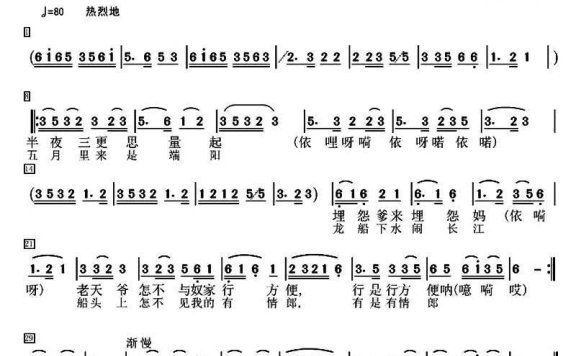 新百香园剧团：岳阳出门调 - 乐谱