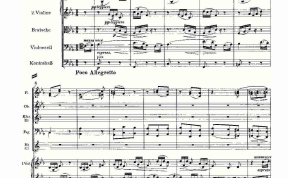 约翰内斯·勃拉姆斯《F大调第三交响曲, Op.90第三乐章》 - 乐谱