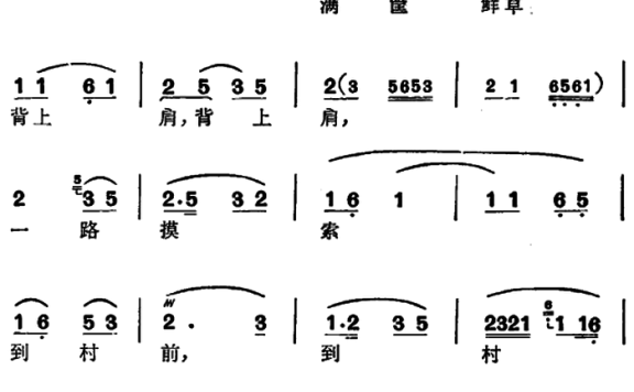 《亮眼哥》万松青唱段：吃尽辛苦也香甜 - 乐谱