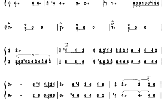 听松（华彦钧曲 刘月宁改编） - 乐谱