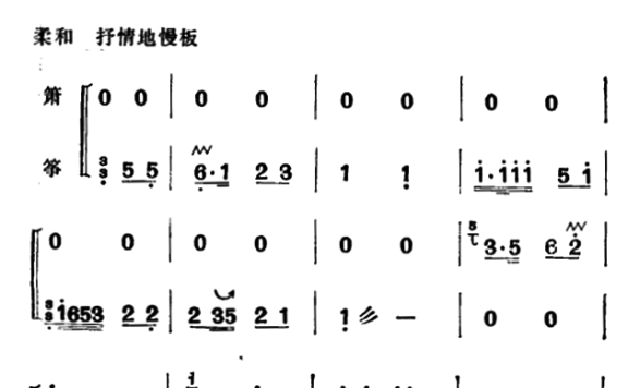 《牛郎织女》织女、牛郎幸福生活的描写音乐:新居(筝+箫) - 乐谱