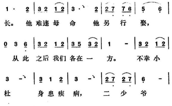 《杨乃武与小白菜》葛毕氏唱段：他三人不许我翻供 - 乐谱