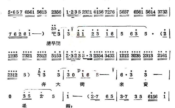 [秦腔] 卖画（老生唱段） - 乐谱
