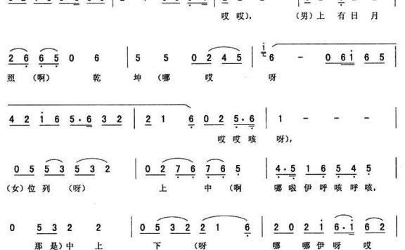《天缘配》唱段：南边道胡胡腔（二） - 乐谱