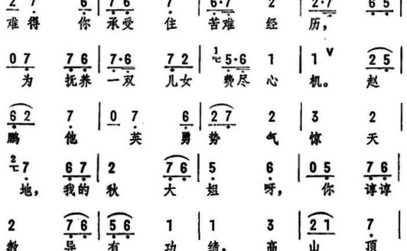 《友谊之歌》选段:二十年间风和雨 - 乐谱