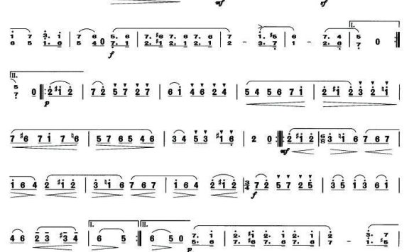 G大调小步舞曲(贝多芬曲 笙谱) - 乐谱