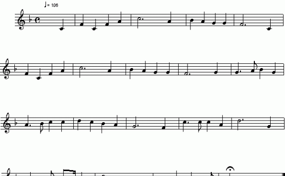 各国国歌主旋律:尼日利亚(Arfica Anthem sheet musec:Nigeria) - 乐谱
