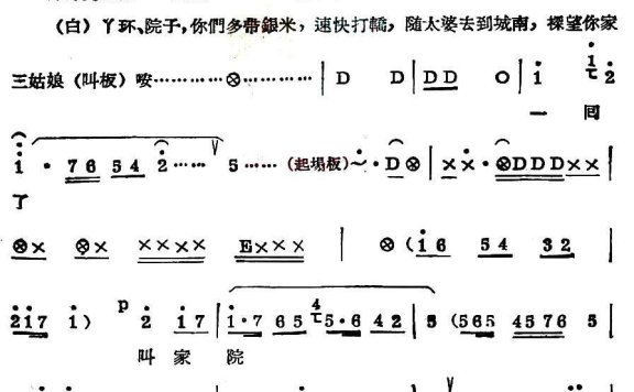 [秦腔]探窑（老旦唱段） - 乐谱