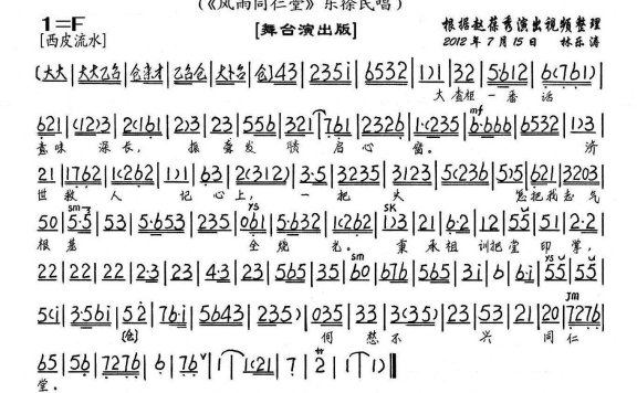 大查柜一番话意味深长（《风雨同仁堂》乐徐氏唱段、琴谱） - 乐谱