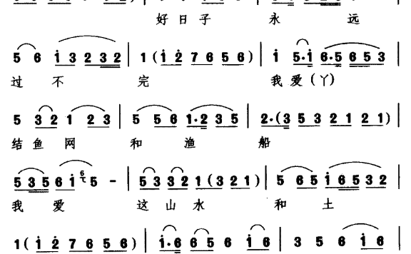 [睦剧]好日子永远过不完（《渔夫恨》选段 老生唱） - 乐谱
