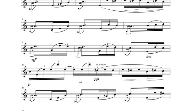 献给爱丽丝(无伴奏小提琴独奏 王少师编曲) - 乐谱