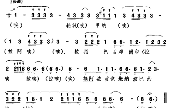 [藏戏]使臣来到内地（《松赞干布》选段 唐太宗唱） - 乐谱