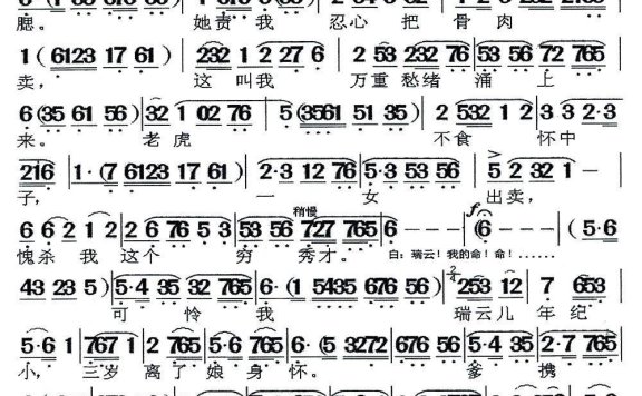[闽剧]窦娥冤（《六月雪》选段） - 乐谱