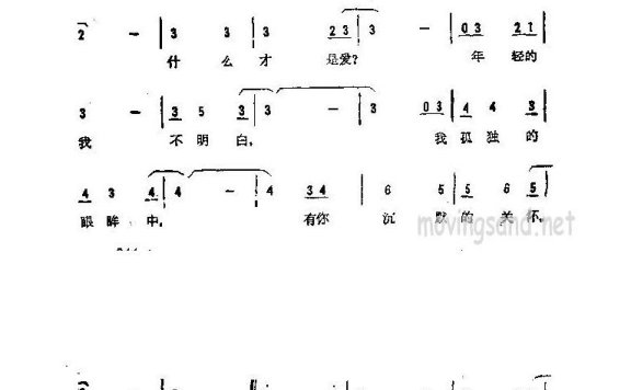 歌手-年轻的我不明白