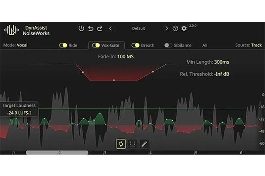 人声自动化降噪修复效果 NoiseWorks DynAssist v2.2.0 MOCHA Win