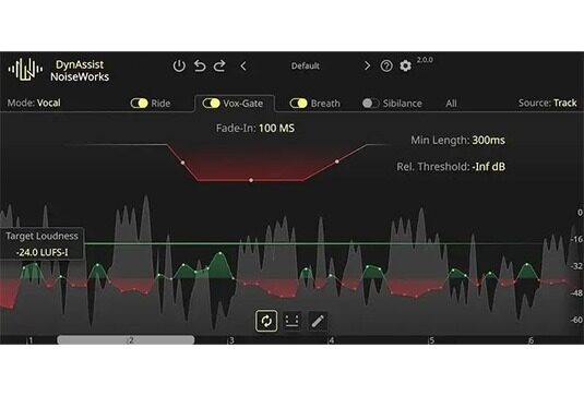 人声编辑插件 NoiseWorks DynAssist v2.1.4 Win （Noise Works Dyn Assist）