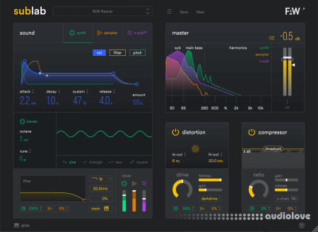 超强808低音合成器 FAW SubLab v1.1.9（修复版）