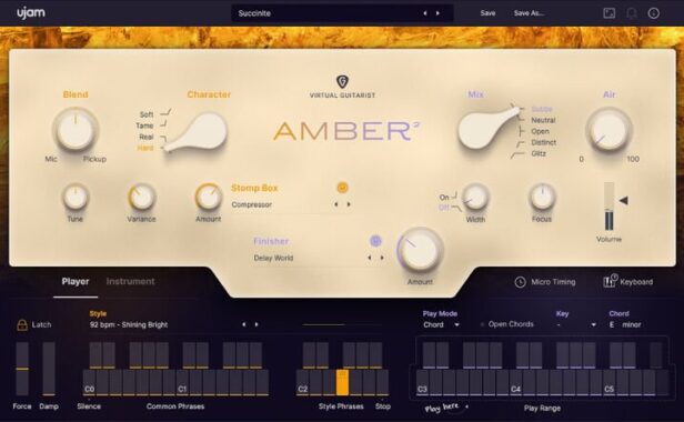 钢弦扫弦木吉他 UJAM Virtual Guitarist AMBER 2 v2.3.1 R2R Win