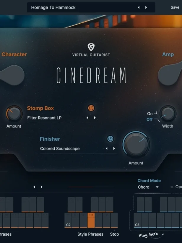 影视氛围LOOP吉他 UJAM Virtual Guitarist CINEDREAM v1.0.1 R2R Win