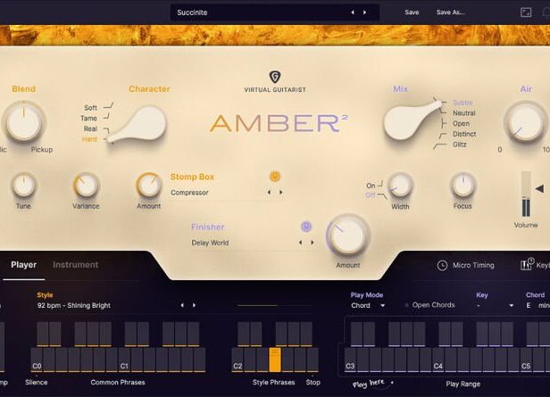 钢弦扫弦木吉他 UJAM Virtual Guitarist AMBER 2 v2.3.1 R2R Win