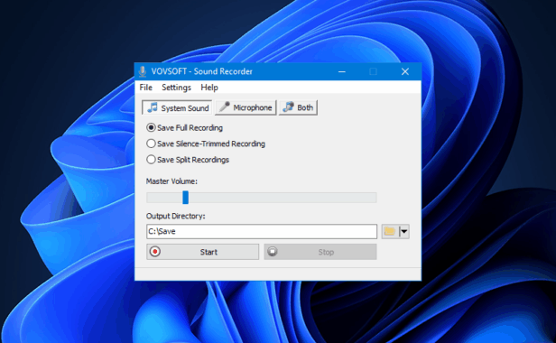 内录音频软件 VovSoft Sound Recorder v3.3.0 Win