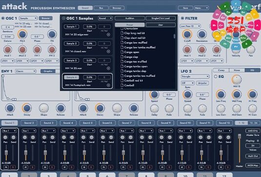 现代打击乐合成器 Waldorf Attack v3.0.0