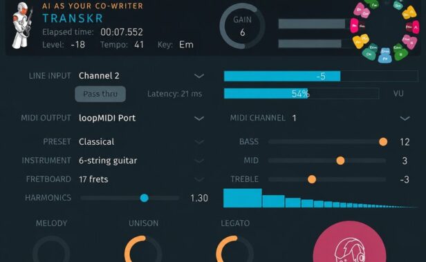 吉他Midi转换控制器 Algoriffix Transkr v2.v2.7.0 BUBBiX