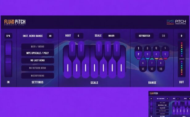 智能音高弯曲插件 Pitch Innovations Fluid Pitch v1.5.0 TC Win