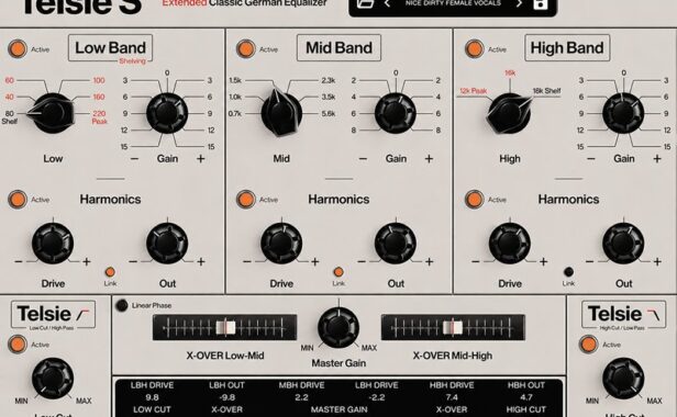 三段式均衡器 Sonicworld Plugins Telsie S v1.0.0 Mac