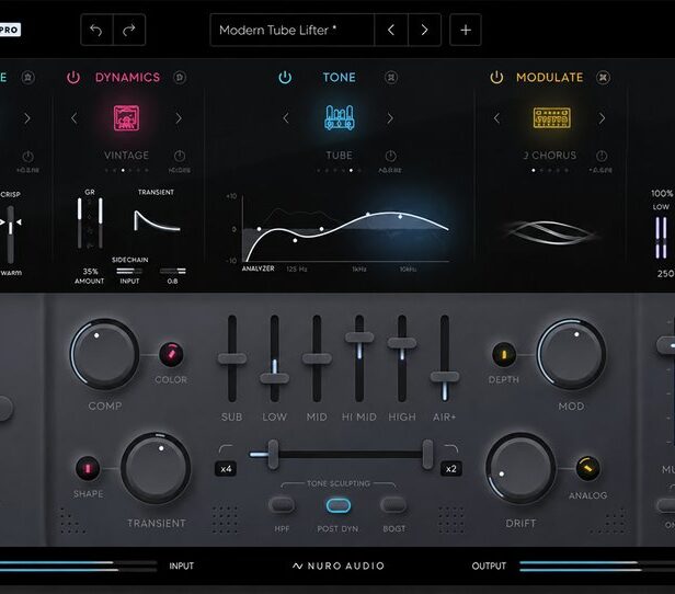 综合模拟混音插件 Nuro Audio Xrack Pro v1.0.2&v1.0.4 （包含Comp Max Mod Pro Sat Tone Transient）
